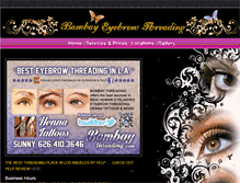 Tablet Screenshot of bombayeyebrowbar.com